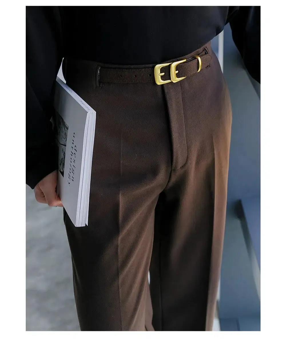 Stylish Casual Belt Suit Pants