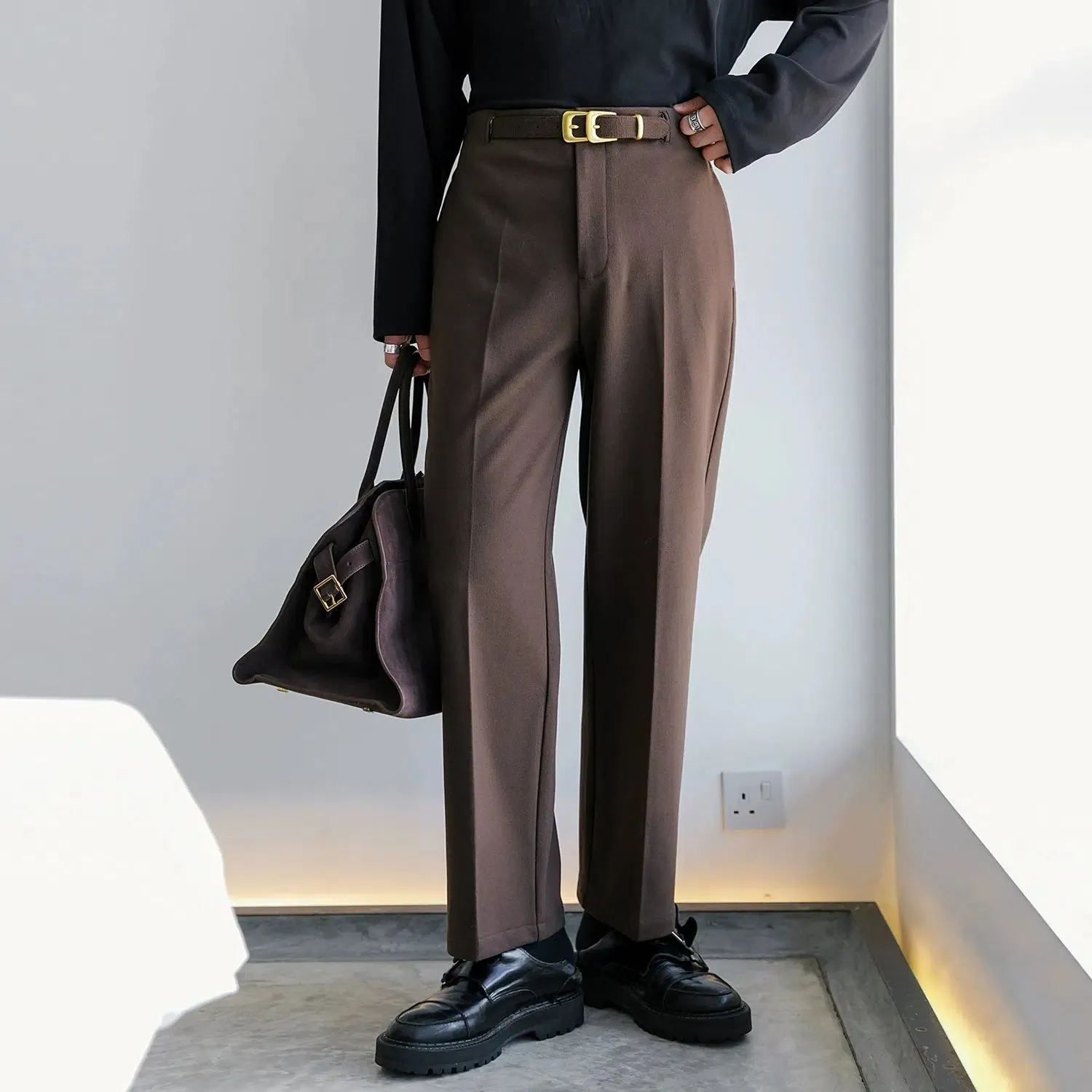 Stylish Casual Belt Suit Pants