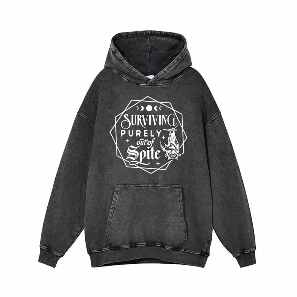 Survival Purely Out Of Spite Bat Pattern Hoodie