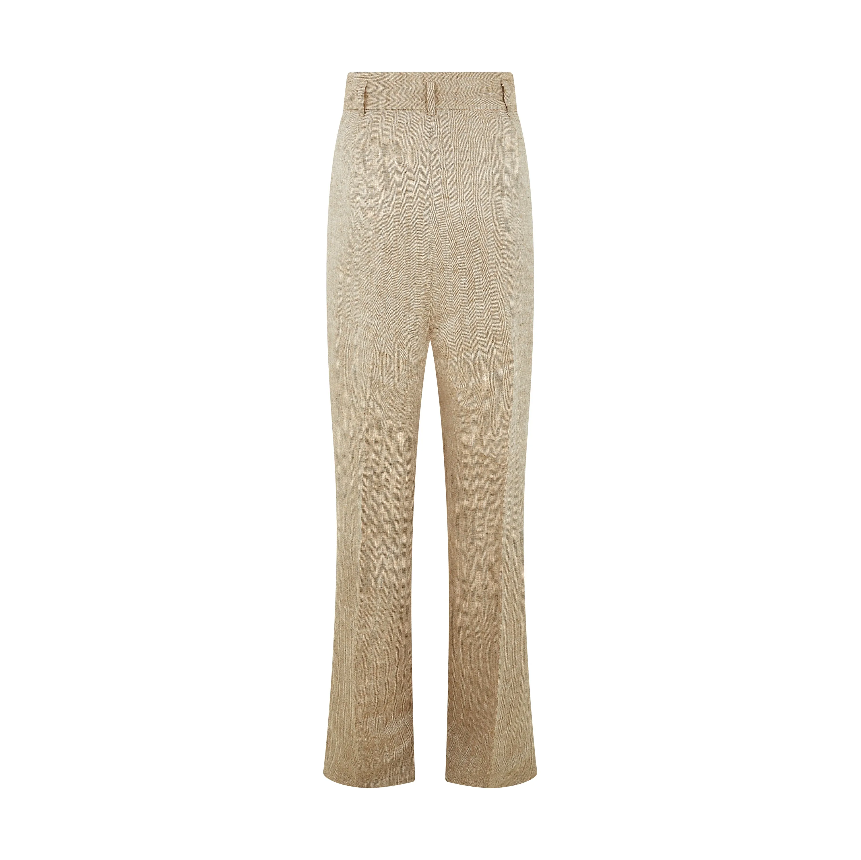 Treviso Tailored Herringbone Linen Trouser