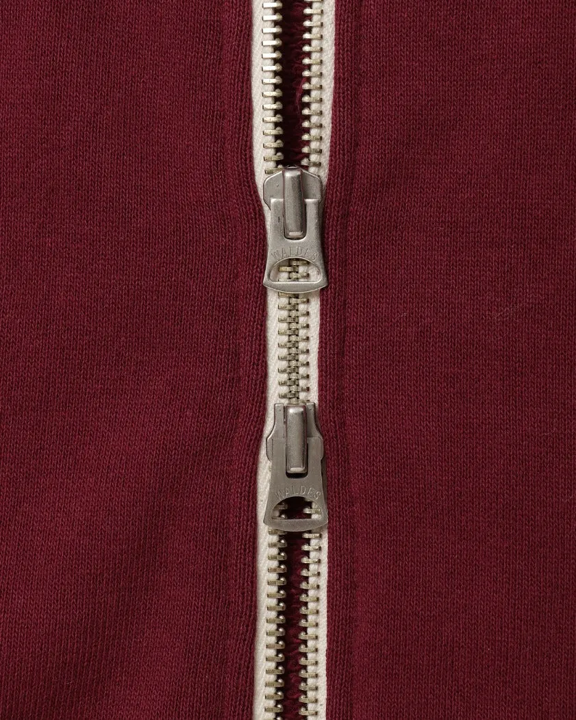 Zip Hoodie - Super Looper French Terry - Burgundy